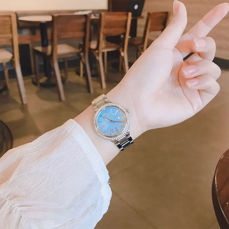 Michael Kors Taryn Blue Dial Fashion Ladies Watch- MK6563